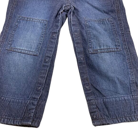 Gymboree Toddlers Embroidered Penguin Blue Jeans Denim Blue Overalls Bib 2T - Picture 2 of 8
